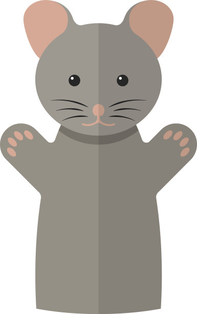 鼠标手木偶玩偶为戏剧表演图片下载