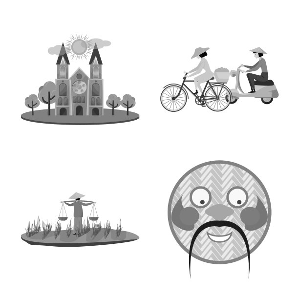 孤立对象越南和传统标志图片下载