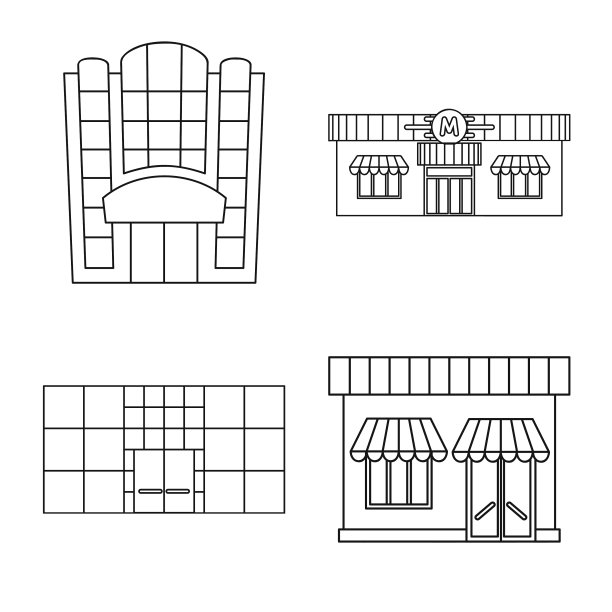 超市与建筑图片下载