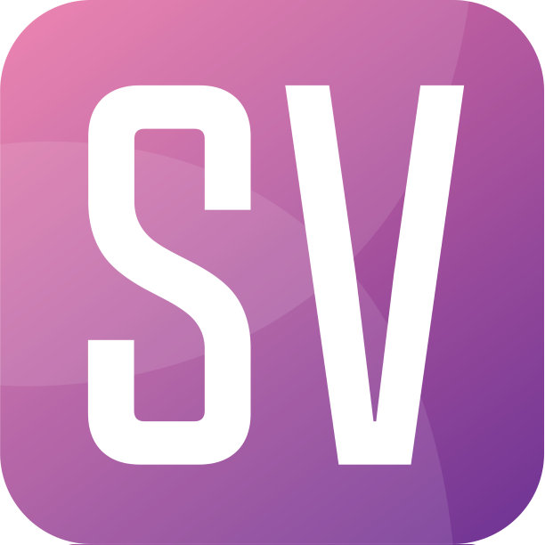 Sv字母标志设计风格简约图片下载