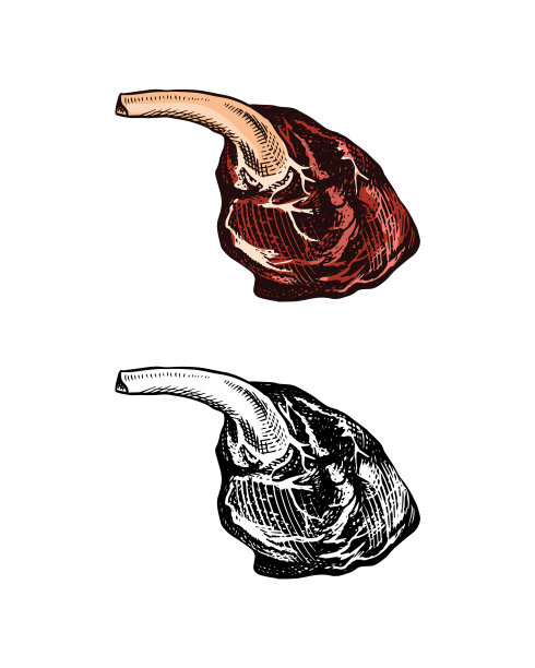 烤肉、猪肉或牛腿烧烤食品图片下载