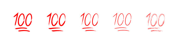 100分100%表情符号100个图标图片下载