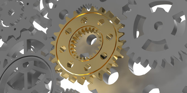 白色背景上的许多工业齿轮符号图片下载