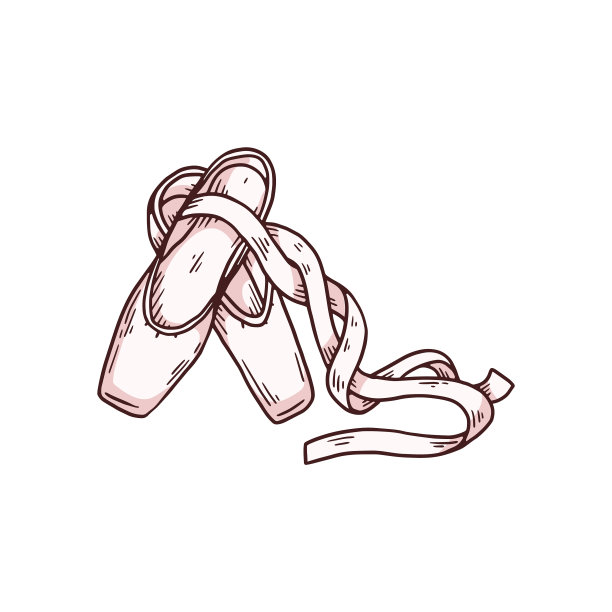 芭蕾舞演员的足尖鞋经典芭蕾舞图片下载