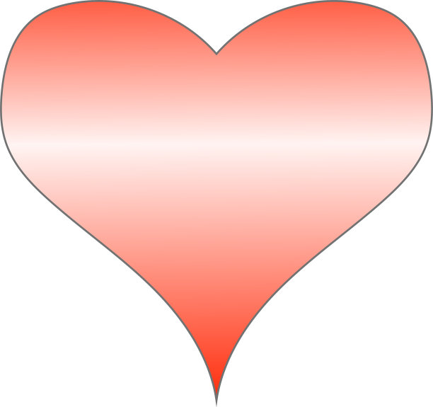 梯度现代风格的心型孤立上图片下载