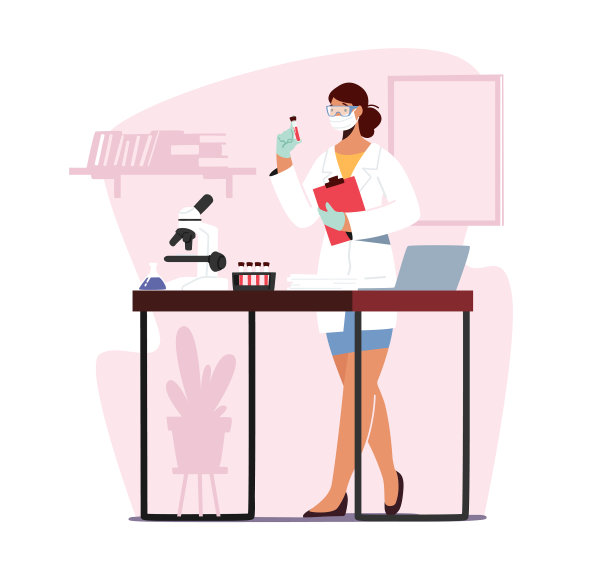 在医学实验室工作的医生角色图片下载