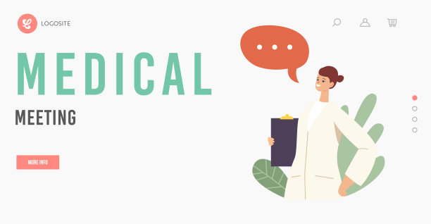 医疗会议登陆页面模板女性图片下载