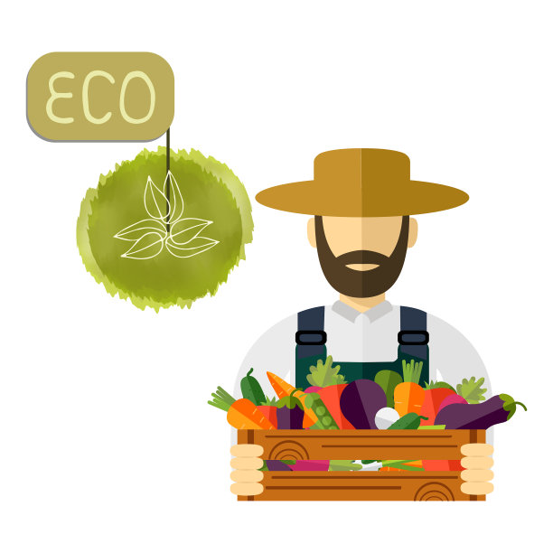 农民帽摘菜的图标图片下载