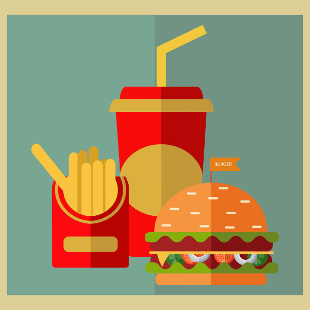 快餐一组友好的快餐餐图片下载