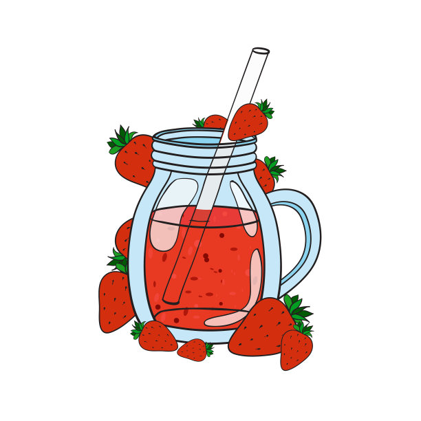 手画冰沙在一个玻璃杯图片下载