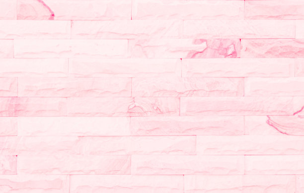 空粉色的砖墙纹理背景在卧室中显得可爱。室内砖砌石雕，岩石老干净，混凝土网格不均匀抽象风化砖设计，水平建筑墙纸。图片下载