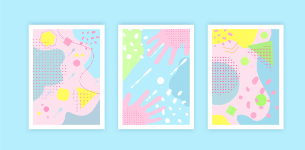 现代艺术卡片设计模板集图片下载