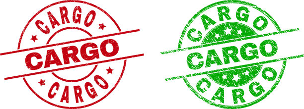 货物圆形徽章使用腐蚀样式图片下载