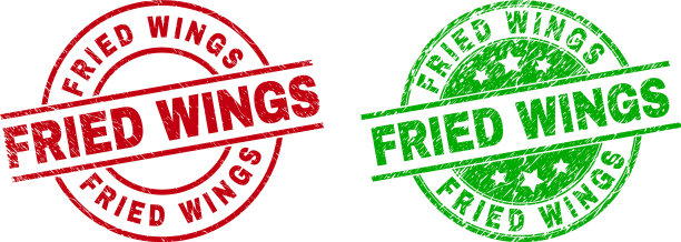 炸鸡翅圆徽章，表面不洁图片下载