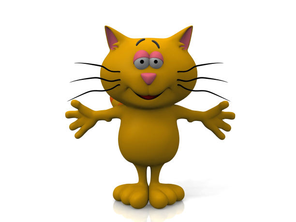 白色背景上的猫”图片下载