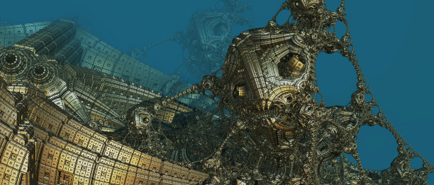 抽象背景3D，奇妙的古代文明建筑图片下载