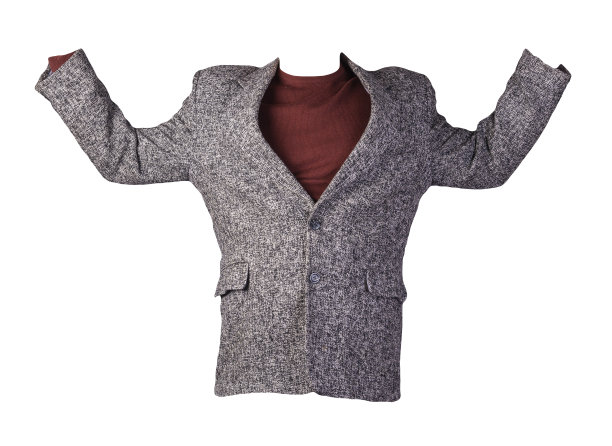 纽扣在白色背景上孤立的夹克图片下载