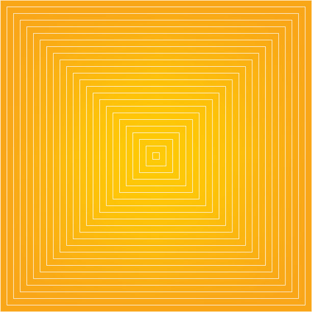 抽象正方形图案径向桔黄色图片下载