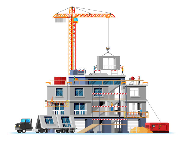 建筑工地的横幅。图片下载