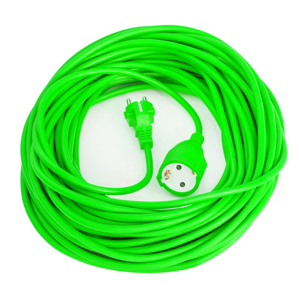 绿色电缆与白色背景隔离图片下载