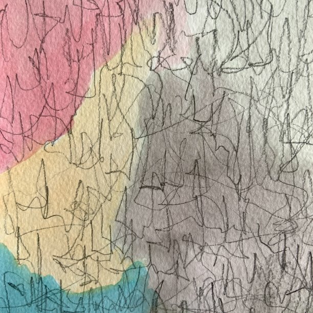 彩色水彩与铅笔涂鸦图片下载