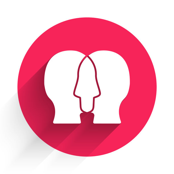 白色双相障碍图标孤立与长图片下载