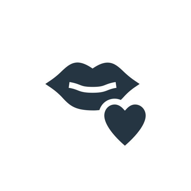 吻图标。字形亲吻图标为网站设计和移动，应用程序开发，打印。亲吻图标从填充母亲节收集孤立的白色背景。图片下载