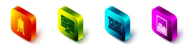 设置等距画架或绘画艺术板图片下载