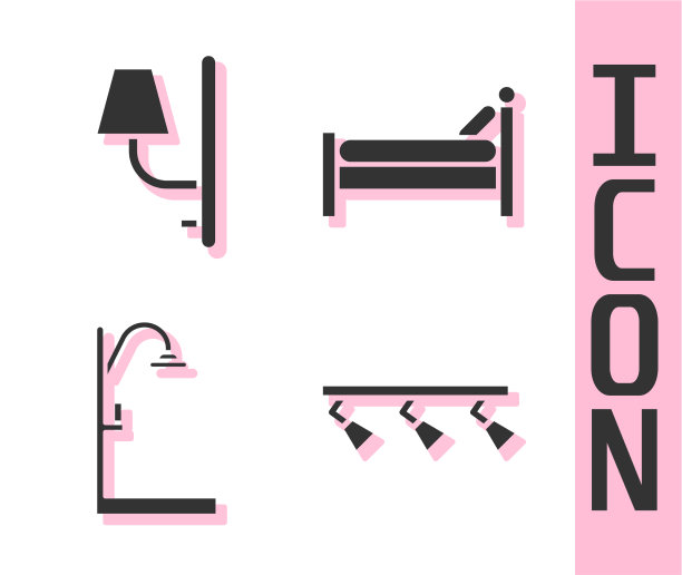 设置led轨道灯和壁灯图片下载