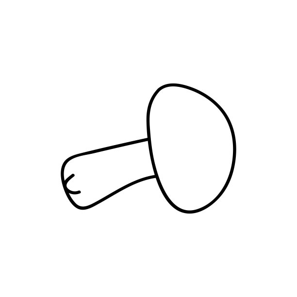 单手绘蘑菇秋季装饰。矢量插图涂鸦风格。孤立在白色背景上。图片下载