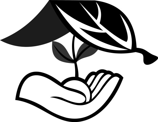 自然标志模板生态设计之上的白色图片下载