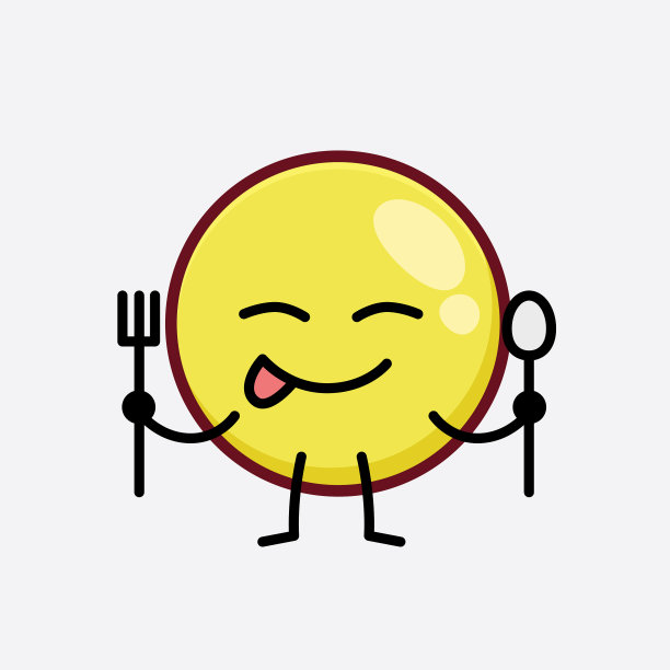 黄色的表情符号可爱的人物与简单的脸图片下载