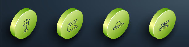 设置信用卡等距道路交通标志图片下载