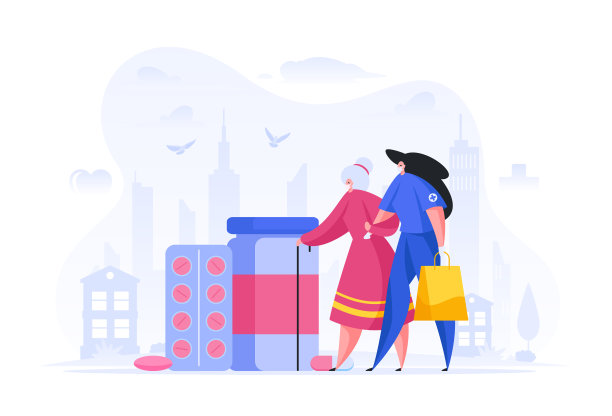 护士帮助老妇人做日常工作图片下载