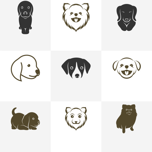 设置狗标志设计创意狗标志图片下载