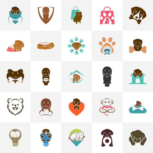 设置宠物狗标志设计创意狗标志图片下载