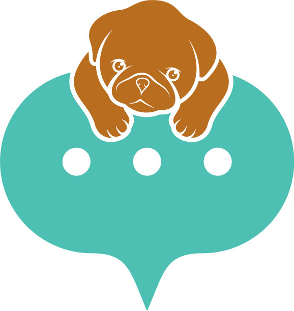 狗聊天标志设计创意狗标志设计图片下载
