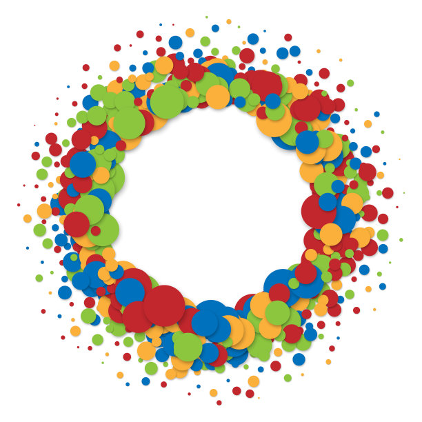 抽象背景用彩色圆设计图片下载