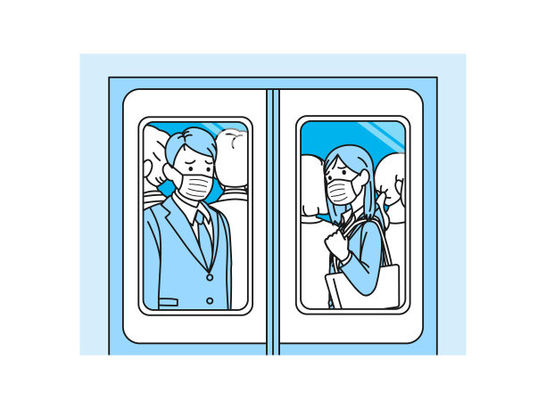 乘火车上下班的社会人士图片下载