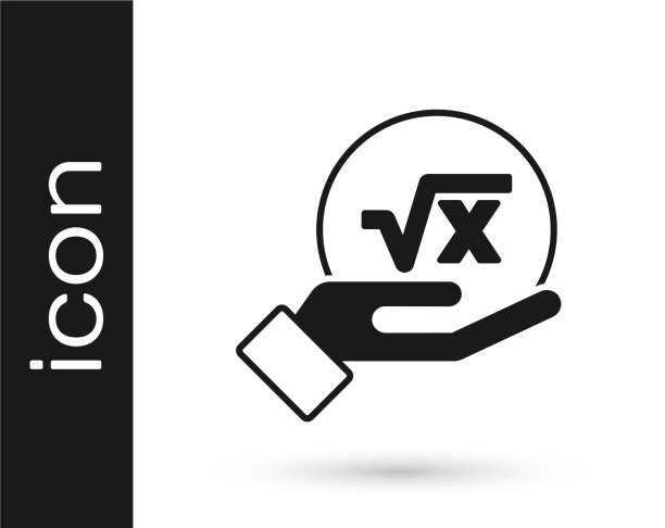 黑色平方根x符号孤立上图片下载