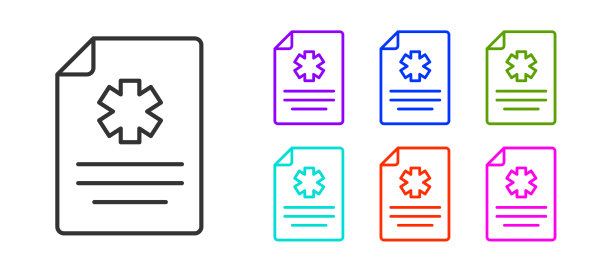 有临床记录的黑线医疗剪贴板图片下载