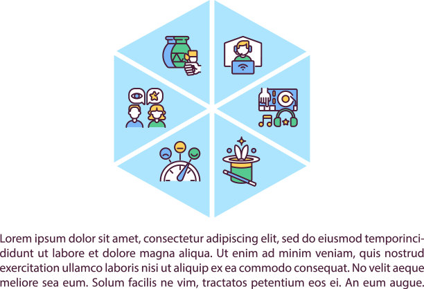 虚拟事件类型概念行图标与文本图片下载