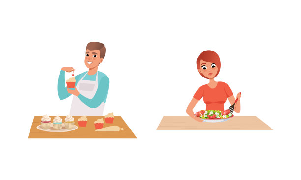 在厨房做饭的人包括男人和女人图片下载