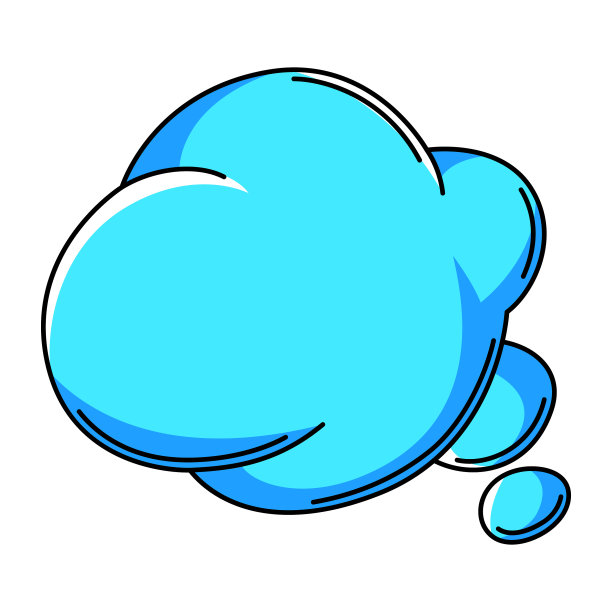 卡通语音泡泡五彩缤纷图片下载