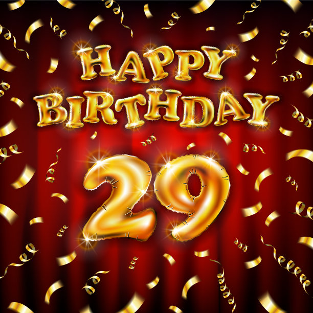 黄金29号，29号金属气球图片下载