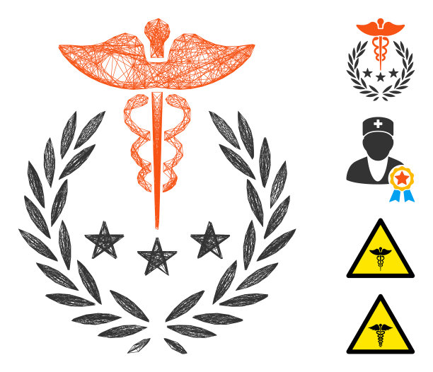 线形杖形标志网格图片下载