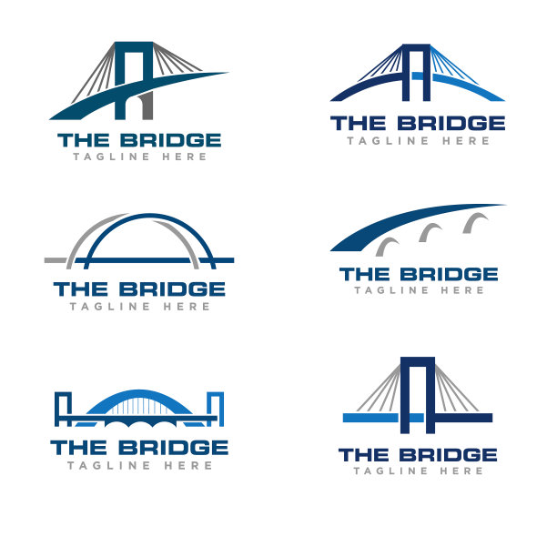 桥梁建筑标志图标设计图片下载