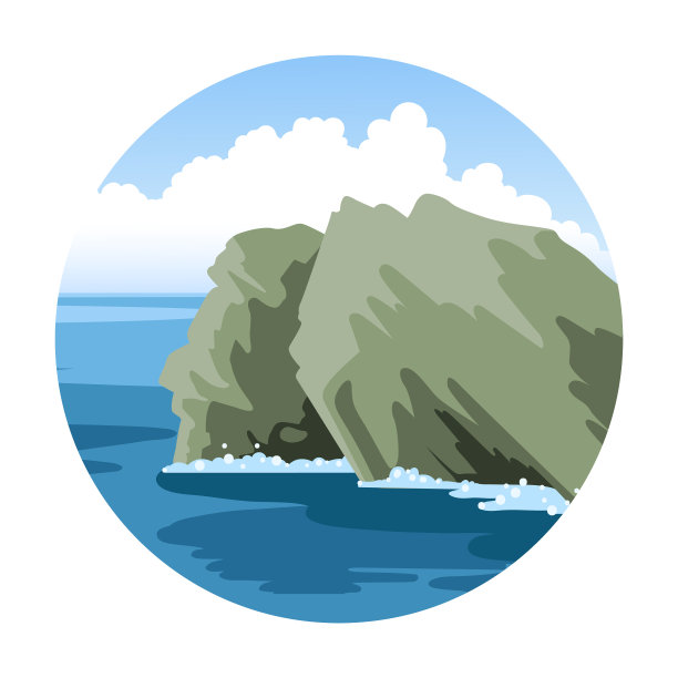 有岩石和海泡沫的海景图片下载