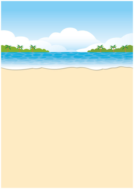 热带海滩，大海，蓝天背景图片下载