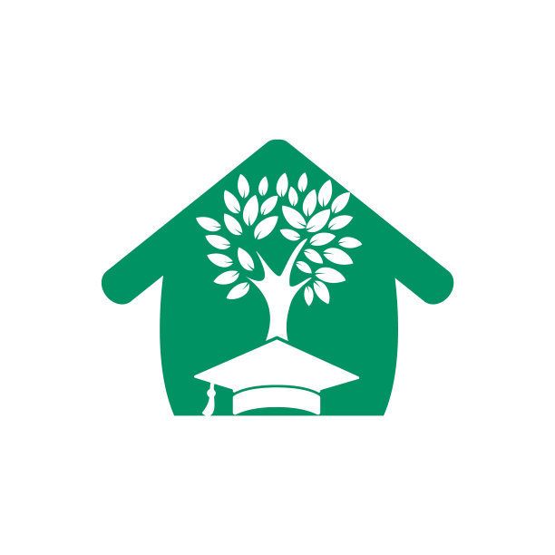 创意现代自然教育标志设计图片下载